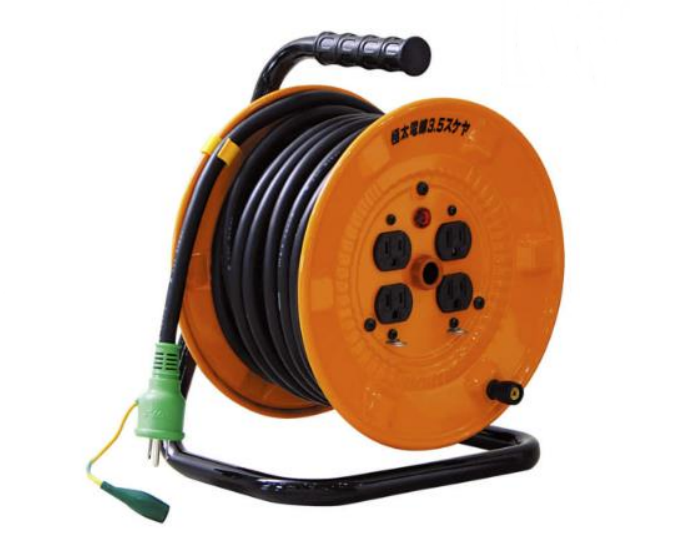 100V 20m 3.5sq アース付 電工ドラム NP-E24F 日動工業